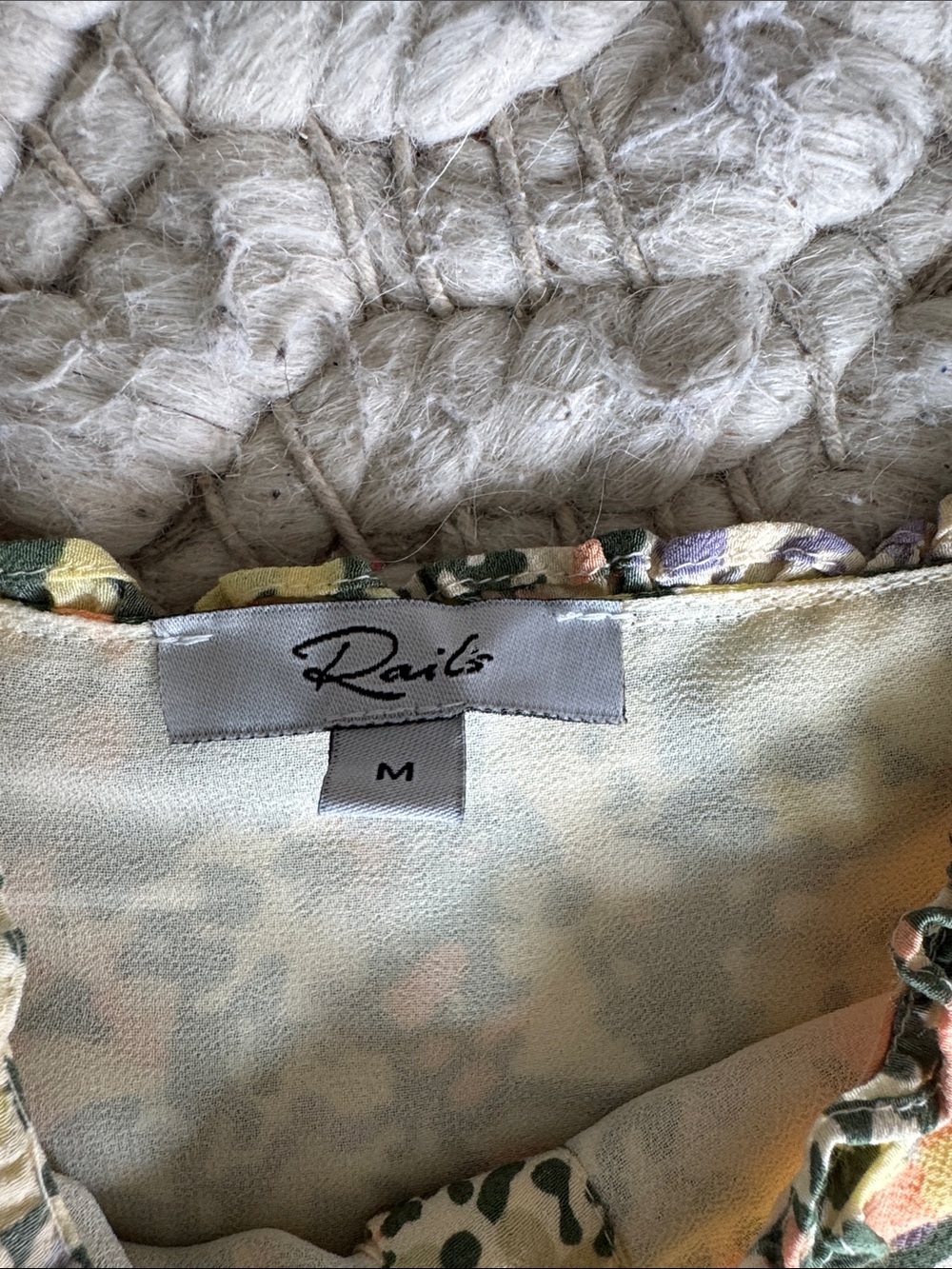 Rails Adayln Ruffle Gardenia Midi Dress - Picture 6 of 9